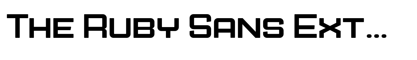 The Ruby Sans Extra Exp Semi Bold